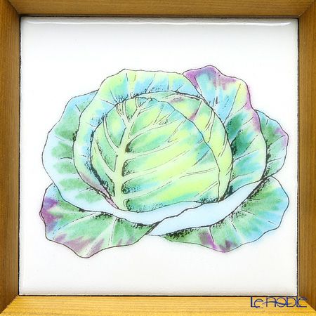 京七宝額（アートSHIPPO） ベジタブル キャベツ 額ナチュラル 16.8×16.8cm