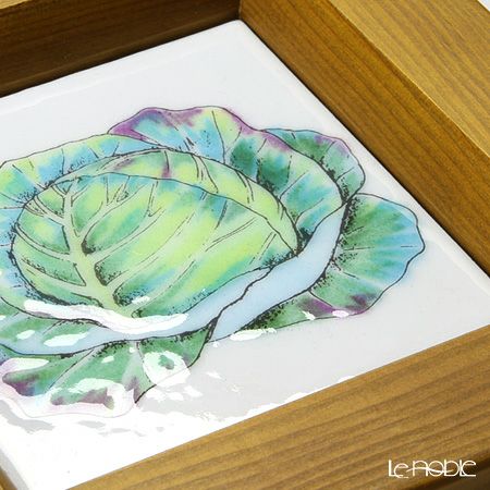 京七宝額（アートSHIPPO） ベジタブル キャベツ 額ナチュラル 16.8×16.8cm