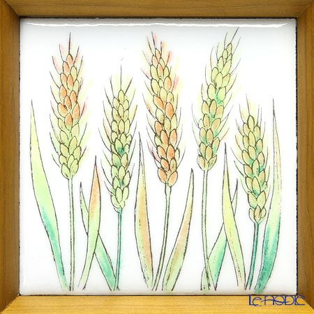 京七宝額（アートSHIPPO） ベジタブル ムギ 額ナチュラル 16.8×16.8cm