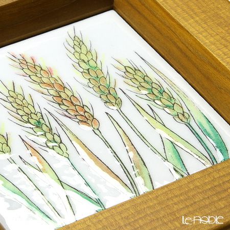 京七宝額（アートSHIPPO） ベジタブル ムギ 額ナチュラル 16.8×16.8cm