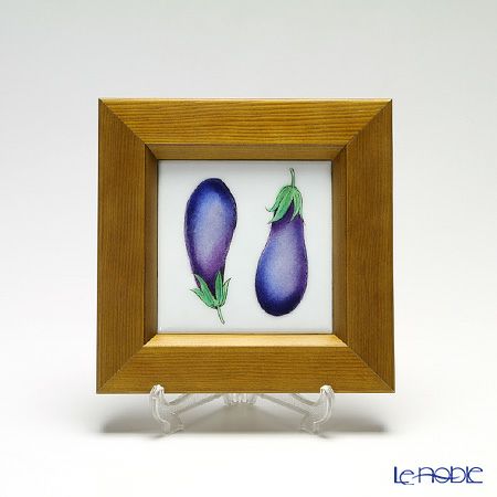 京七宝額（アートSHIPPO） ベジタブル ナス 額ナチュラル 16.8×16.8cm