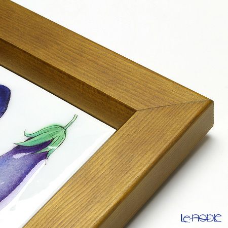 京七宝額（アートSHIPPO） ベジタブル ナス 額ナチュラル 16.8×16.8cm