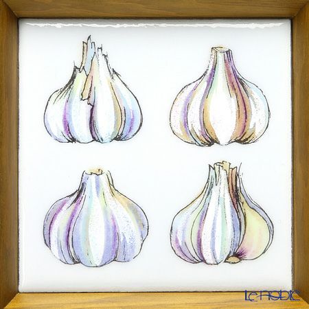 京七宝額（アートSHIPPO） ベジタブル ニンニク 額ナチュラル 16.8×16.8cm