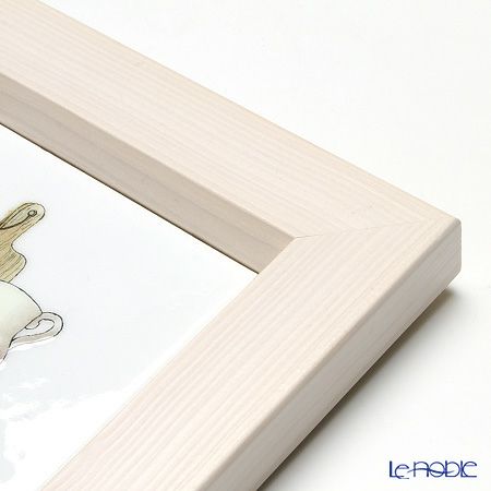 京七宝額（アートSHIPPO） キッチン パン 額アイボリー 16.8×16.8cm