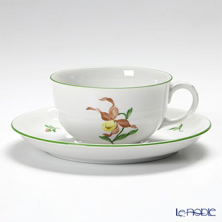 アウガルテン（AUGARTEN） ウィンナーフラワー（5089F） 洋ラン ティーカップ＆ソーサー（S） 200ml（001）