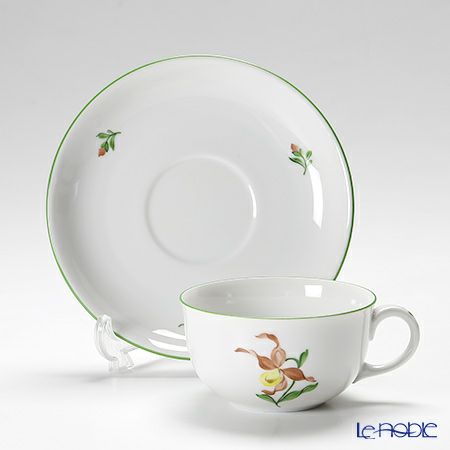 アウガルテン（AUGARTEN） ウィンナーフラワー（5089F） 洋ラン ティーカップ＆ソーサー（S） 200ml（001）