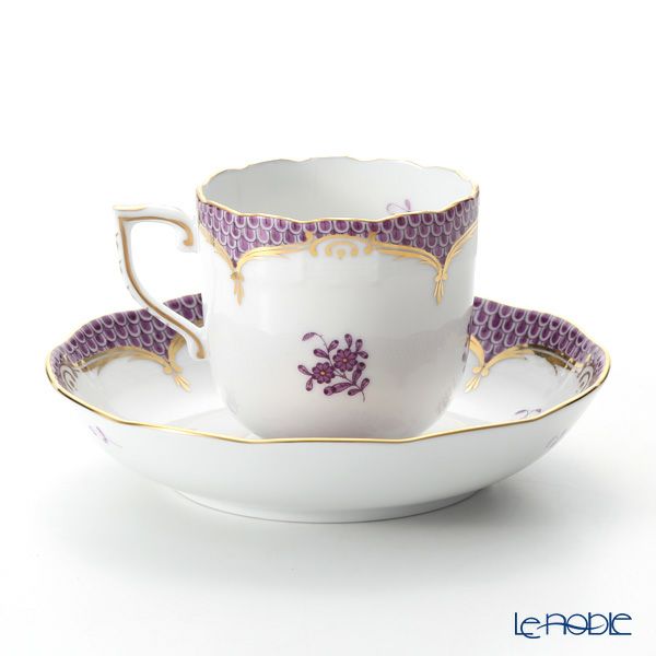 ヘレンド アポニーライラック ライラックスケール 00707-0-00 モカカップ＆ソーサー 150ml