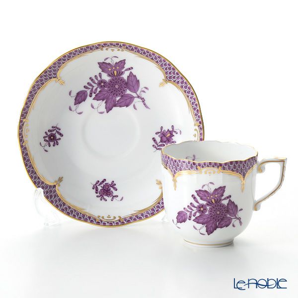 ヘレンド アポニーライラック ライラックスケール 00707-0-00 モカカップ＆ソーサー 150ml