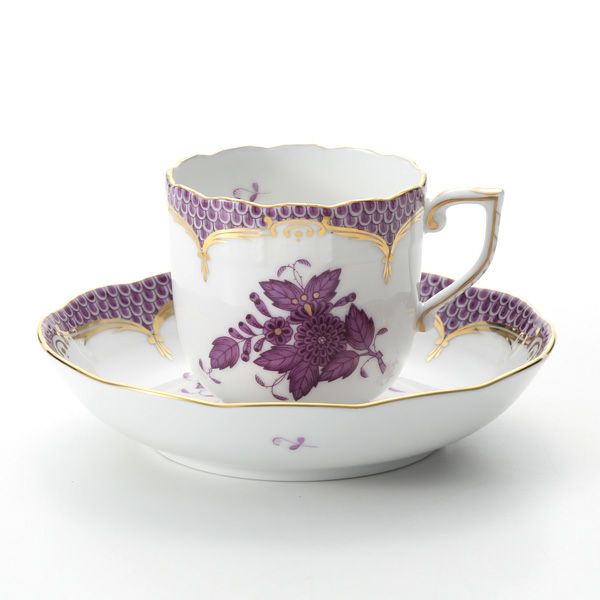 ヘレンド アポニーライラック ライラックスケール 00707-0-00 モカカップ＆ソーサー 150ml