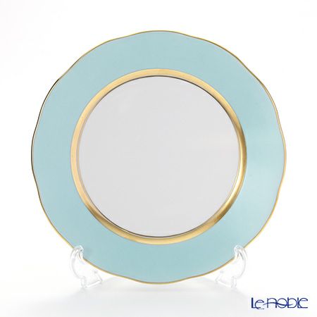 ヘレンド シルクリボン CTQ1 プレート 21cm 20521-0-00 （ライトブルー）