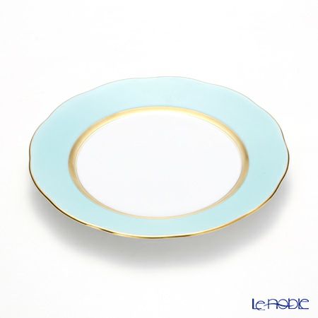 ヘレンド シルクリボン CTQ1 プレート 21cm 20521-0-00 （ライトブルー）