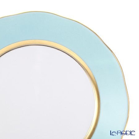 ヘレンド シルクリボン CTQ1 プレート 21cm 20521-0-00 （ライトブルー）