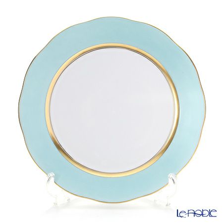 ヘレンド シルクリボン CTQ1 プレート 25cm 20524-0-00（ライトブルー）