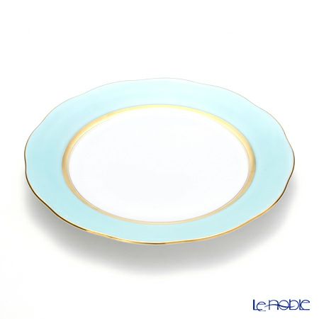 ヘレンド シルクリボン CTQ1 プレート 25cm 20524-0-00（ライトブルー）