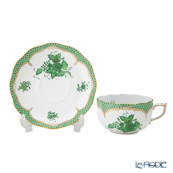 ヘレンド アポニーグリーン グリーンスケール AV-EV ティーセット