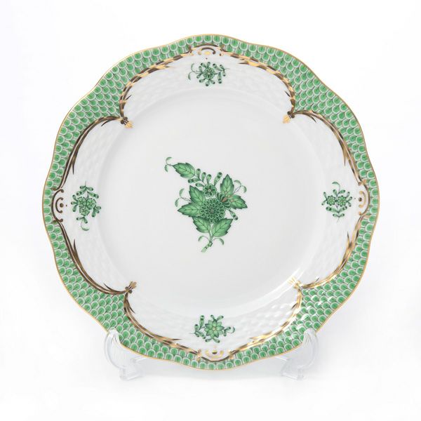 ヘレンド アポニーグリーン グリーンスケール 00517-0-00 プレート 19cm