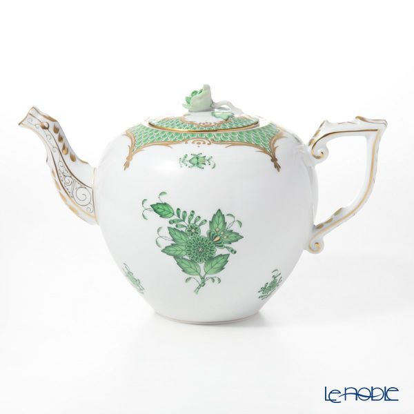 ヘレンド アポニーグリーン グリーンスケール 00606-0-09 ティーポット ローズ 800ml