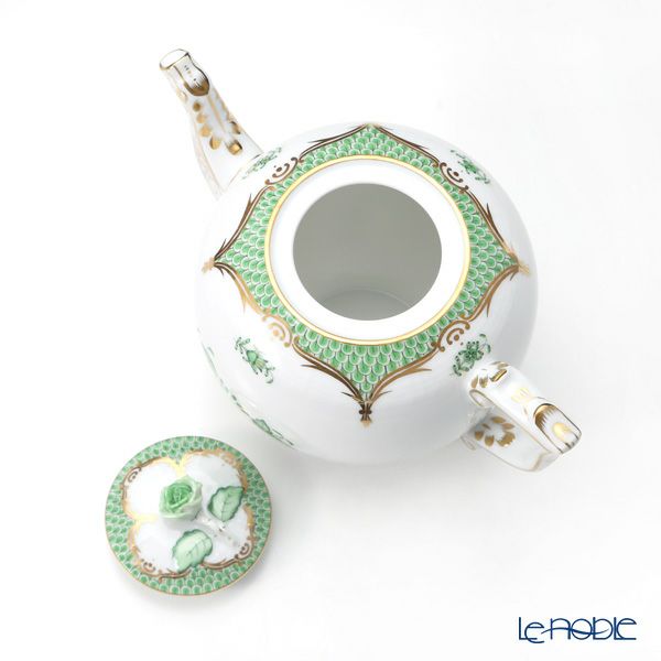 ヘレンド アポニーグリーン グリーンスケール 00606-0-09 ティーポット ローズ 800ml