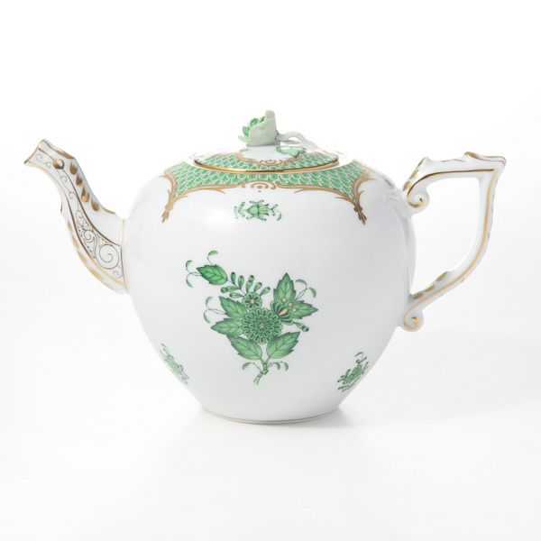 ヘレンド アポニーグリーン グリーンスケール 00606-0-09 ティーポット ローズ 800ml