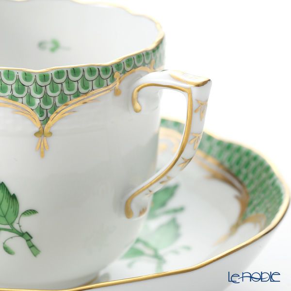 ヘレンド アポニーグリーン グリーンスケール 00707-0-00 モカカップ＆ソーサー 150ml