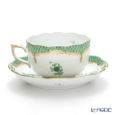 ヘレンド アポニーグリーン グリーンスケール 00724-0-00 ティーカップ＆ソーサー 200ml