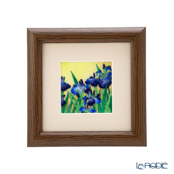 京七宝額（アートSHIPPO） かきつばた 額17×17cm オーク※額縁のデザインや色が入荷時期により多少異なる場合があります。※