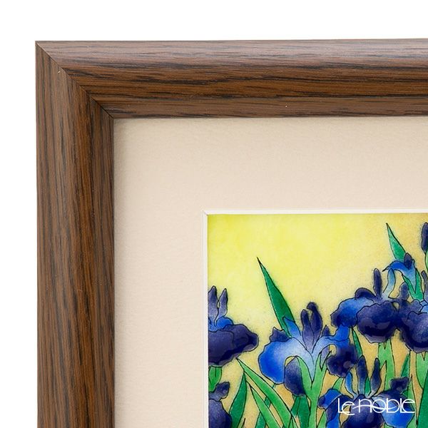 京七宝額（アートSHIPPO） かきつばた 額17×17cm オーク※額縁のデザインや色が入荷時期により多少異なる場合があります。※