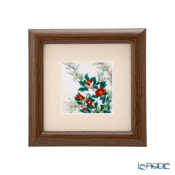 京七宝額（アートSHIPPO） つばき 額17×17cm オーク※額縁のデザインや色が入荷時期により多少異なる場合があります。※