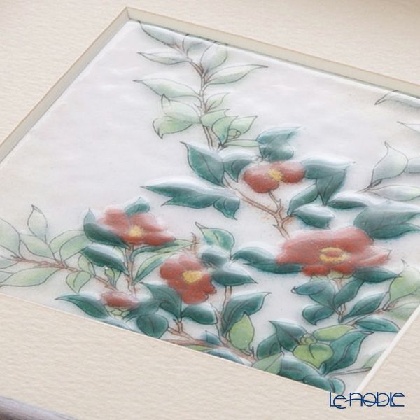 京七宝額（アートSHIPPO） つばき 額17×17cm オーク※額縁のデザインや色が入荷時期により多少異なる場合があります。※
