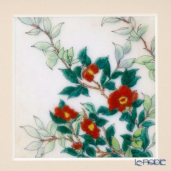 京七宝額（アートSHIPPO） つばき 額17×17cm オーク※額縁のデザインや色が入荷時期により多少異なる場合があります。※