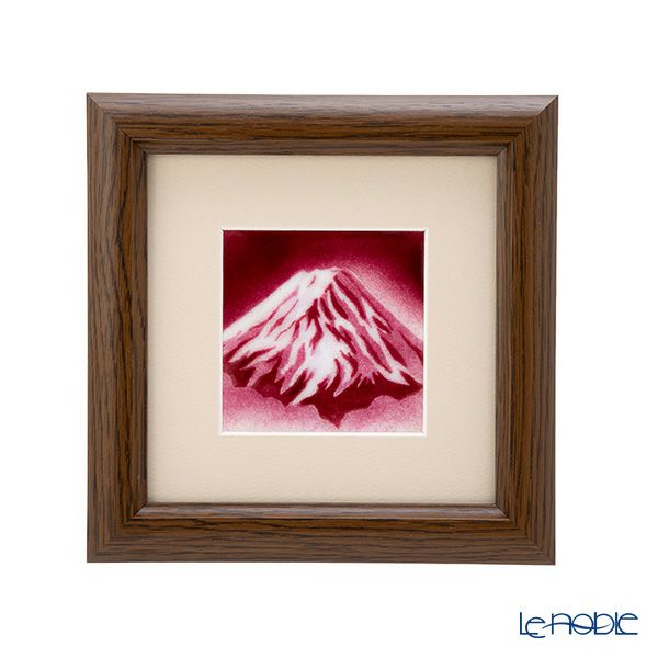 京七宝額（アートSHIPPO） 赤富士 額17×17cm オーク※額縁のデザインや色が入荷時期により多少異なる場合があります。※