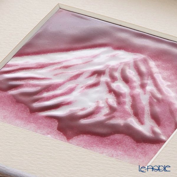 京七宝額（アートSHIPPO） 赤富士 額17×17cm オーク※額縁のデザインや色が入荷時期により多少異なる場合があります。※