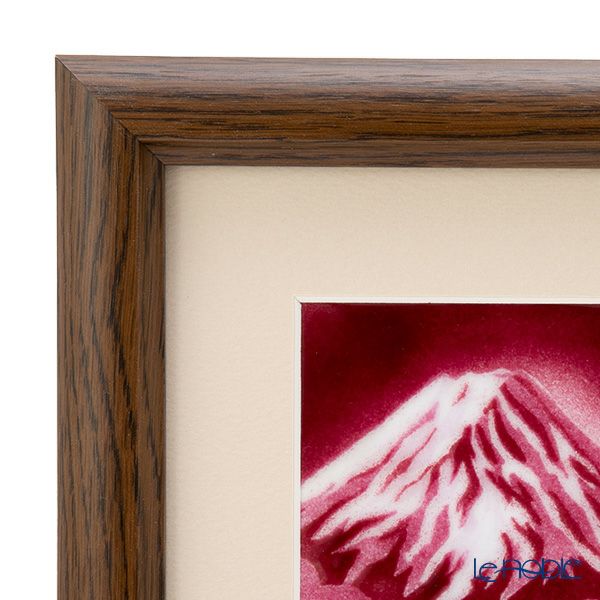 京七宝額（アートSHIPPO） 赤富士 額17×17cm オーク※額縁のデザインや色が入荷時期により多少異なる場合があります。※