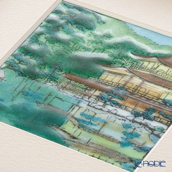京七宝額（アートSHIPPO） 京都 金閣寺 額17×17cm オーク※額縁のデザインや色が入荷時期により多少異なる場合があります。※