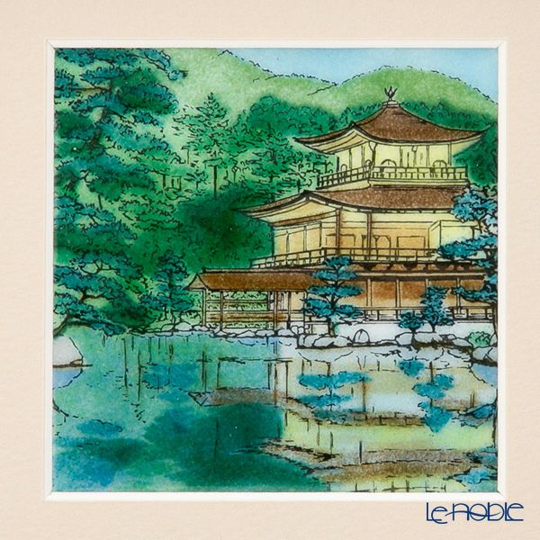 京七宝額（アートSHIPPO） 京都 金閣寺 額17×17cm オーク※額縁のデザインや色が入荷時期により多少異なる場合があります。※
