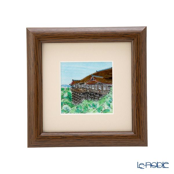 京七宝額（アートSHIPPO） 京都 清水寺 額17×17cm オーク※額縁のデザインや色が入荷時期により多少異なる場合があります。※