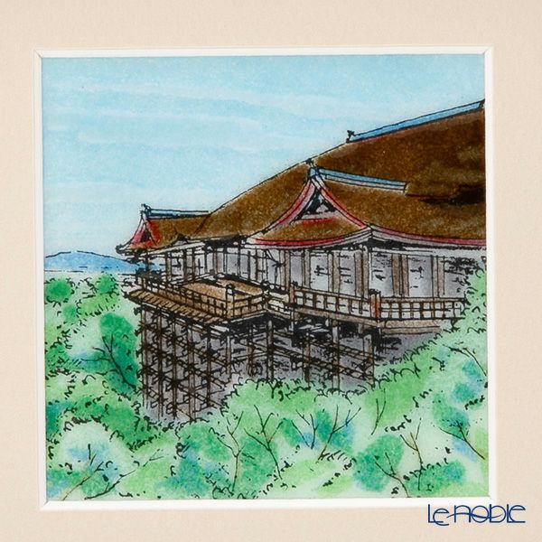 京七宝額（アートSHIPPO） 京都 清水寺 額17×17cm オーク※額縁のデザインや色が入荷時期により多少異なる場合があります。※