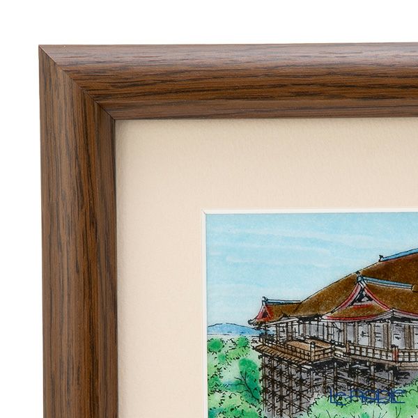 京七宝額（アートSHIPPO） 京都 清水寺 額17×17cm オーク※額縁のデザインや色が入荷時期により多少異なる場合があります。※