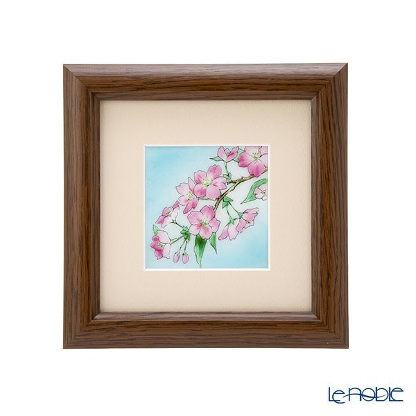 京七宝額（アートSHIPPO） 桜 額17×17cm オーク※額縁のデザインや色が入荷時期により多少異なる場合があります。※