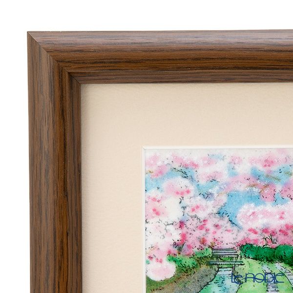 京七宝額（アートSHIPPO） 京都 哲学の道 額17×17cm オーク※額縁のデザインや色が入荷時期により多少異なる場合があります。※