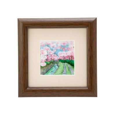 京七宝額（アートSHIPPO） 京都 金閣寺 額17×17cm オーク※額縁の