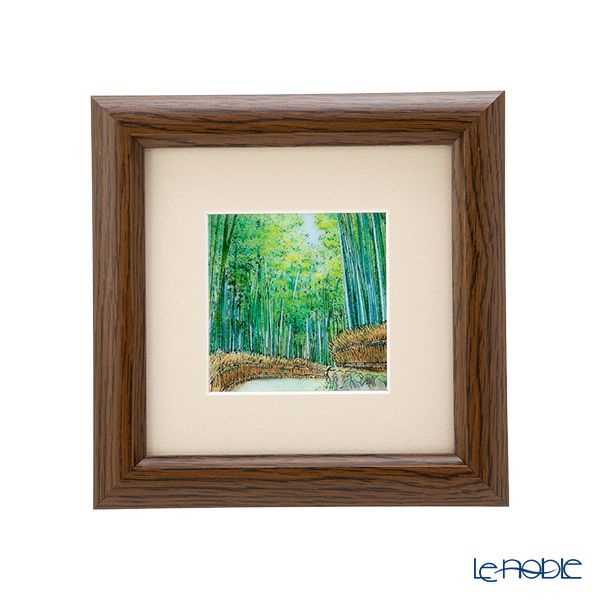 京七宝額（アートSHIPPO） 京都 竹林 額17×17cm オーク※額縁のデザインや色が入荷時期により多少異なる場合があります。※