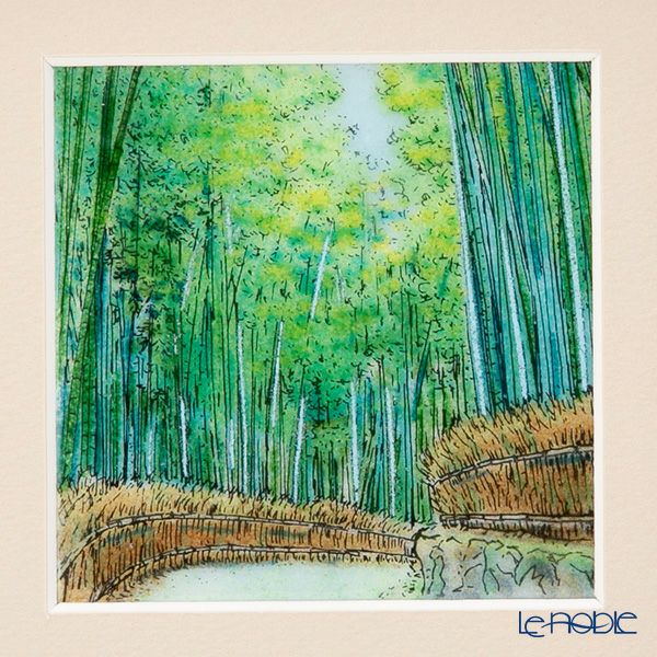 京七宝額（アートSHIPPO） 京都 竹林 額17×17cm オーク※額縁のデザインや色が入荷時期により多少異なる場合があります。※