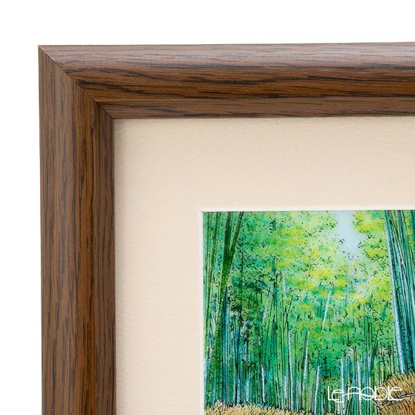 京七宝額（アートSHIPPO） 京都 竹林 額17×17cm オーク※額縁のデザインや色が入荷時期により多少異なる場合があります。※