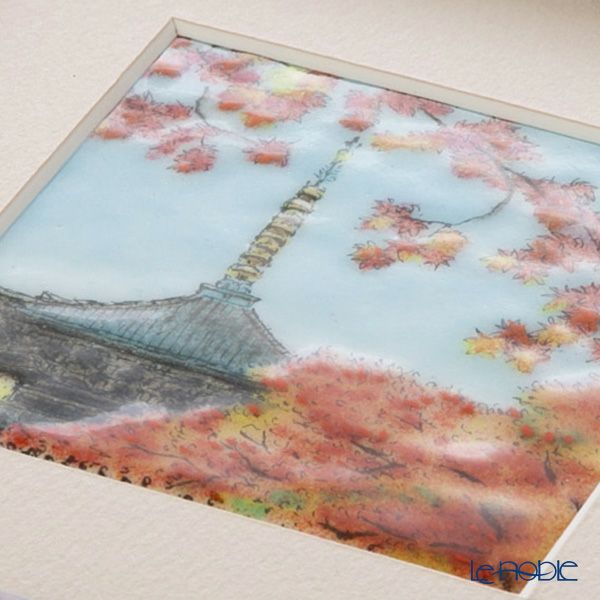 京七宝額（アートSHIPPO） 京都 真如堂 額17×17cm オーク※額縁のデザインや色が入荷時期により多少異なる場合があります。※