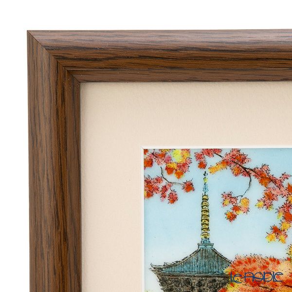 京七宝額（アートSHIPPO） 京都 真如堂 額17×17cm オーク※額縁のデザインや色が入荷時期により多少異なる場合があります。※