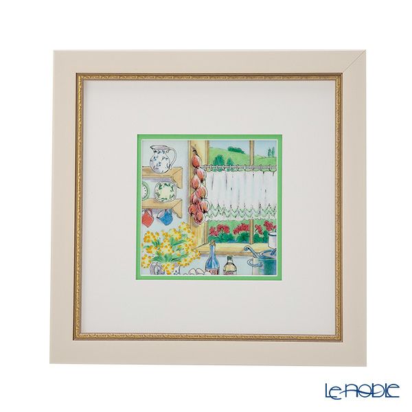 京七宝額（アートSHIPPO） カントリーキッチン 額25.5×25.5cm アイボリーゴールド※額縁のデザインや色が入荷時期により多少異なる場合があります。※