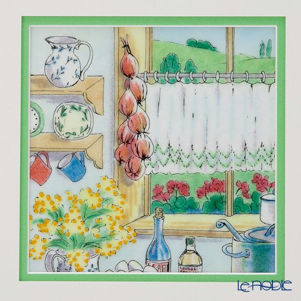 京七宝額（アートSHIPPO） カントリーキッチン 額25.5×25.5cm アイボリーゴールド※額縁のデザインや色が入荷時期により多少異なる場合があります。※