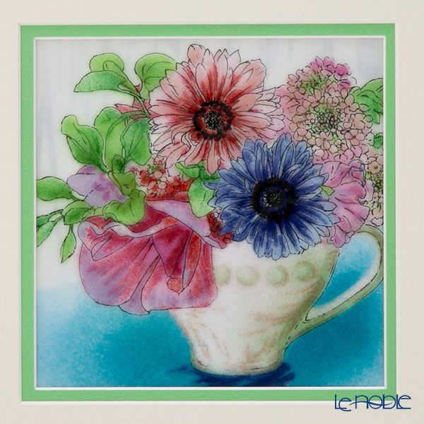 京七宝額（アートSHIPPO） カップフラワー 額25.5×25.5cm アイボリーゴールド※額縁のデザインや色が入荷時期により多少異なる場合があります。※