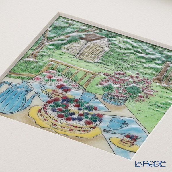 京七宝額（アートSHIPPO） ガーデンパーティー 額25.5×25.5cm ダークグリーン※額縁のデザインや色が入荷時期により多少異なる場合があります。※